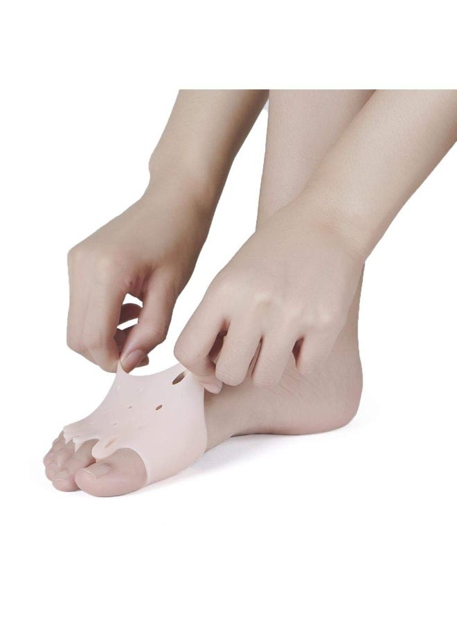 Two pairs of medical silicone toe separators - corrects bunions and hammer toes - for toe alignment and pain and pressure relief - suitable for men, women and athletes - one size - Image 2